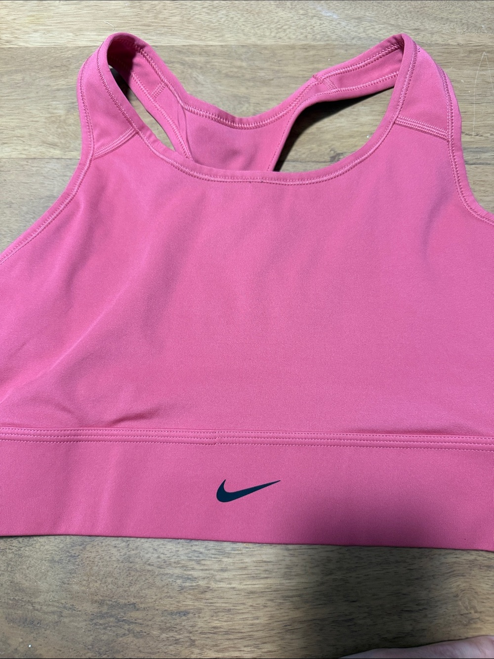 Nike Coral Pink Racerback Sports Bra with Swoosh